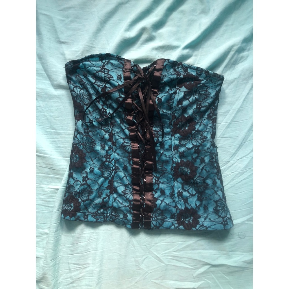Black and Blue Laced Corset